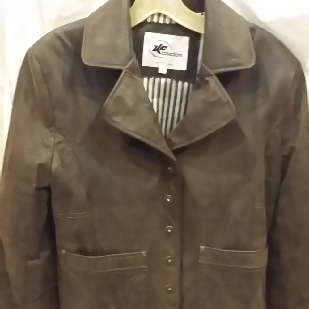 Brown Leather Blazer